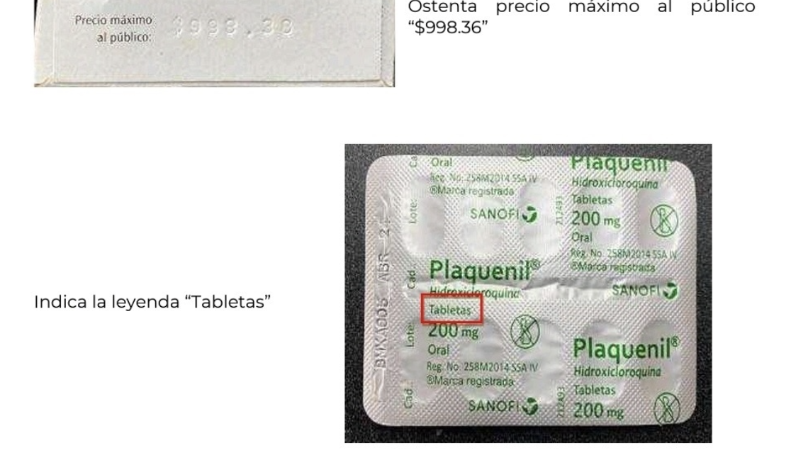 Alerta A La Población General Sobre La Falsificación Del Medicamento Plaquenil (Hidroxicloroquina)