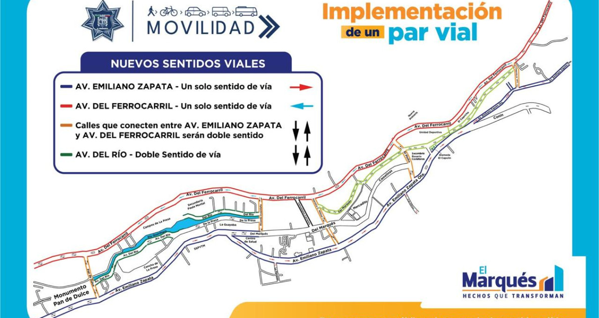 El Marqués Actualiza Sentidos Viales En La Cañada Para Mejorar La Movilidad Vehicular